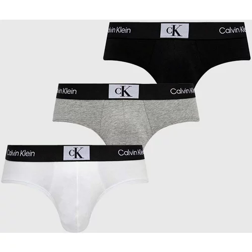 Calvin Klein Underwear Slip gaćice 3-pack za muškarce, boja: siva
