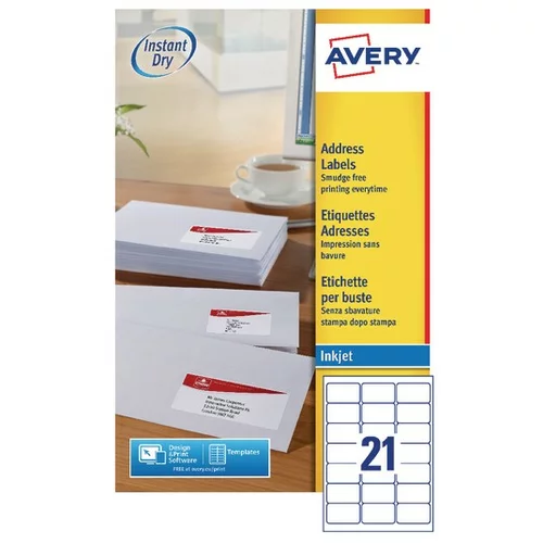 Avery Zweckform Etikete za C6 ovojnice 63,5 x 38,1 mm 1/25