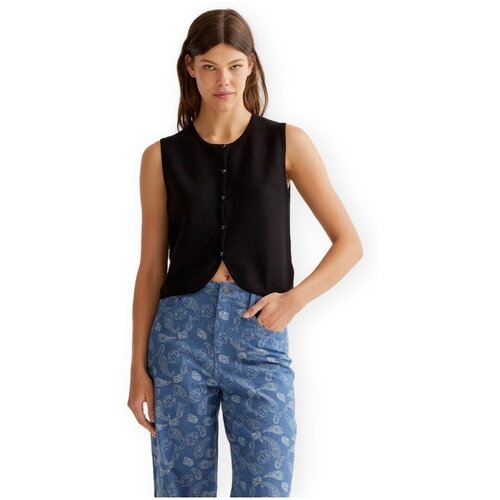 Compania Fantastica Topi & Bluze COMPAÑIA FANTÁSTICA Top 10237 - Black Črna Cene