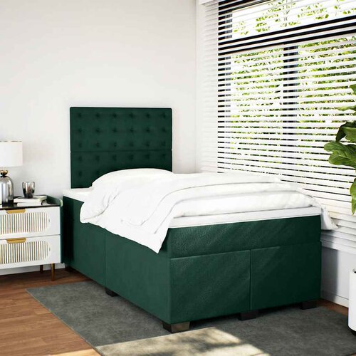  Krevet box spring s madracem tamnozeleni 120x190 cm bar&amp;scaron;unasti Slike