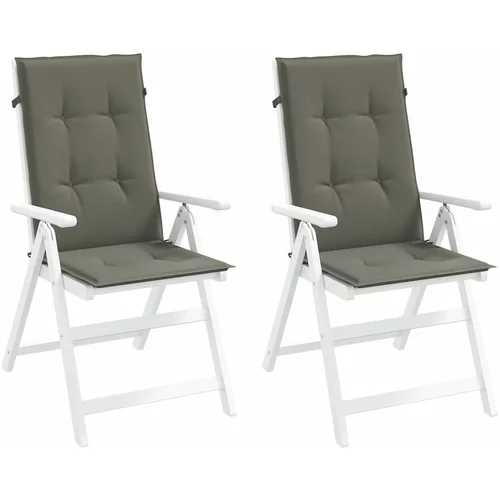  Jastuci za stolice 2 kom tamnosivi 120 x 50 x 4 cm od tkanine