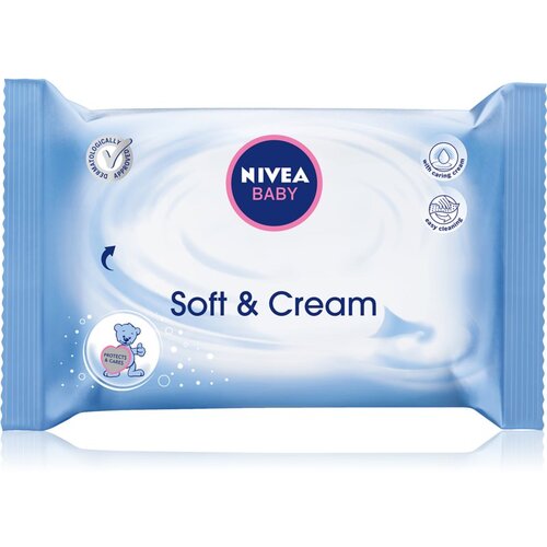 Nivea Baby Soft &amp;amp; Cream čistilni robčki 63 kos Slike