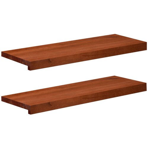 Step treads 2 kom. 80 x 25 x 2 cm Smeđa Čvrsto drvo bukve Cijene
