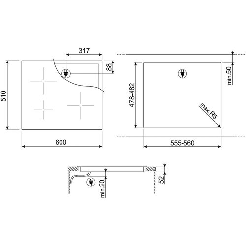 Smeg PLOČA ZA KUHANJE SI2641DP, (SM0801012) Slike