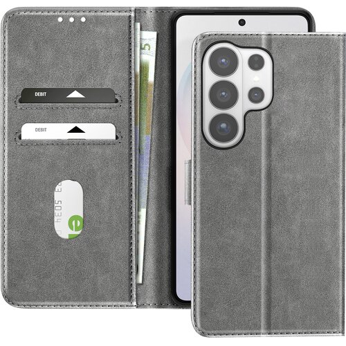 AVIZAR Chesterfield preklopna torbica za Galaxy S26 Ultra s stojalom, Siva, (5000274872) Cene