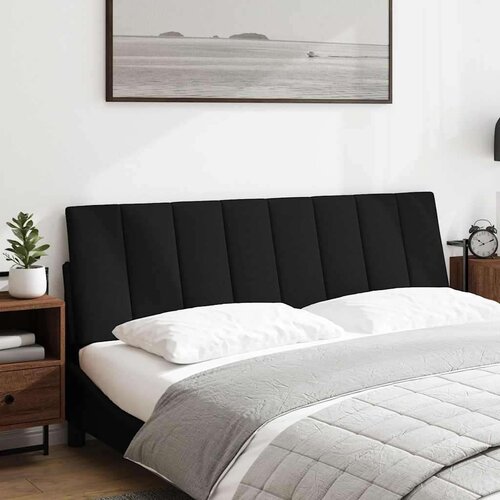 VidaXL jastuk za uzglavlje crni 160 cm od tkanine Slike