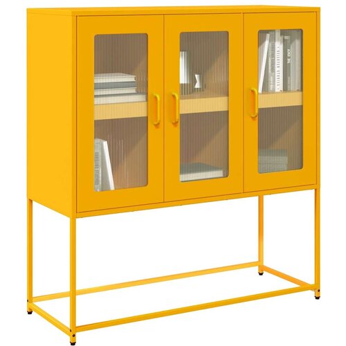 vidaXL Komoda boja senfa 100,5x39x107 cm hladno valjani čelik Cijene