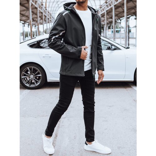 DStreet Dark grey men's softshell jacket from Cene