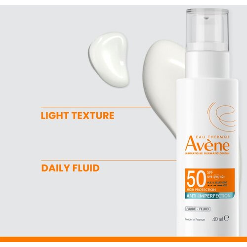 Av&amp;egrave;ne Sun Cleanance Fluid za&amp;scaron;čitni fluid za mastno in me&amp;scaron;ano kožo SPF 50 40 ml Slike