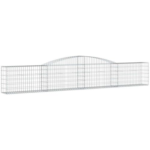  Lučne gabionske ko&amp;scaron;are 10 kom 400x30x60/80 cm pocinčano željezo Slike