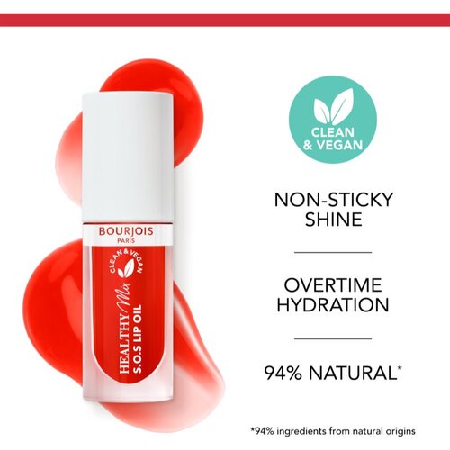 Bourjois Healthy Mix S.O.S Lip Oil olje za ustnice z vlažilnim učinkom odtenek 07 Glazing Red 4.5 g Slike