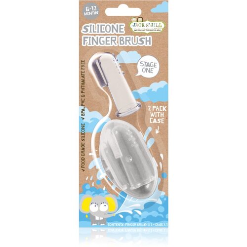 Jack N Jill Silicone dječja četkica za zube na prst soft 6-18 mjeseci 2 kom Cene