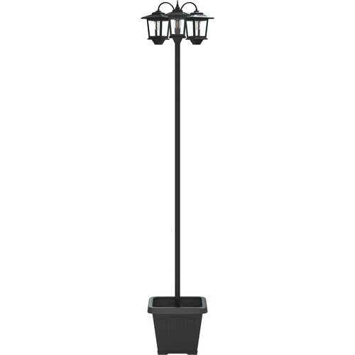  Lampion sa 3 glave s posadnikom Crna 32 x 32 x 188 cm Slike