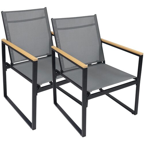 Gardenson Set Vrtnih Stolov Volasi, Antracit, 2 Kos Cene