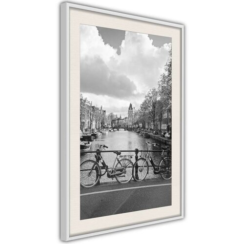  Poster - Bicycles Against Canal 20x30 Slike
