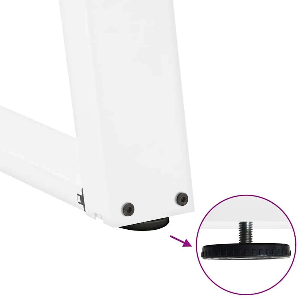  Noge za konzolno mizico v obliki črke U, 2 kosa, bele barve, 38 x (72-73) cm, jeklo Slike