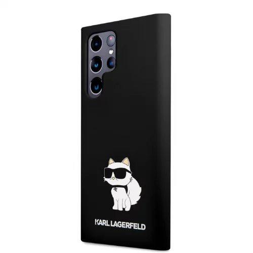 Karl Lagerfeld Originalen ovitek KLHCS23LSNCHBCK za Samsung Galaxy S23 Ultra 5G črn silikonska zaščita - IML NFT Choupette Body