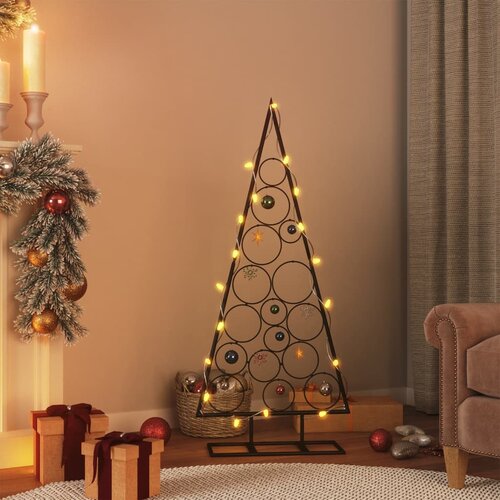 vidaXL Metalno ukrasno božićno drvce crno 125 cm Cene