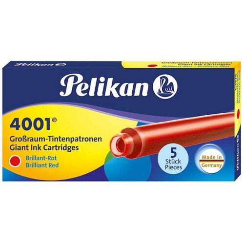 Pelikan črnilni vložek 4001 gtp/5, rdeč 310623 Slike