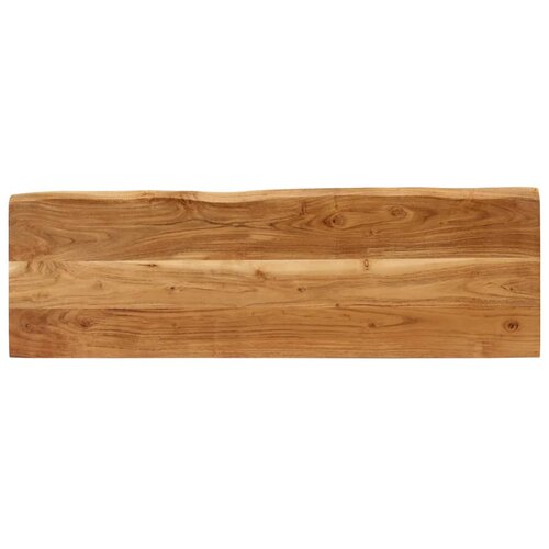  Klupa sa živim rubom 105 cm od masivnog bagremovog drva Slike