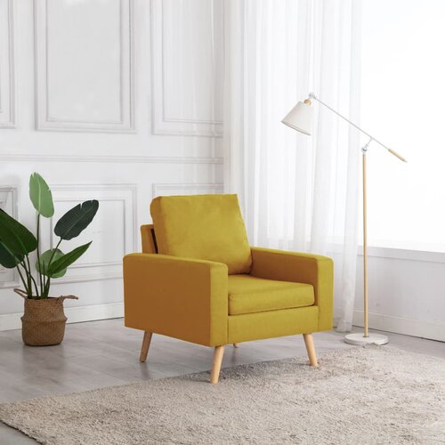 The Living Store Fotelj iz rumenega blaga - Fotelj, (21420180) Slike
