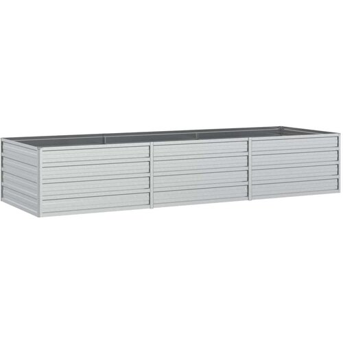 VidaXL Povi&amp;scaron;ena vrtna gredica 240 x 80 x 45 cm pocinčani čelik srebrna Slike