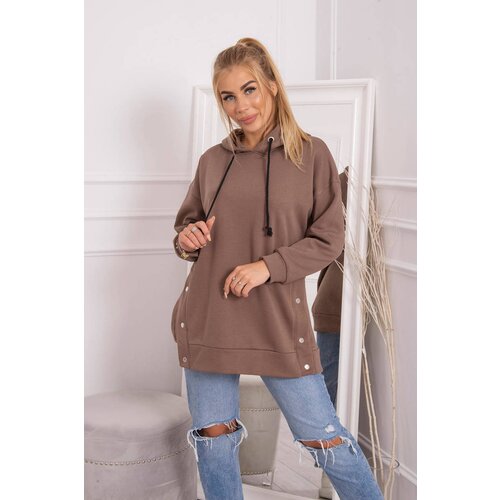 Kesi Insulated sweatshirt with mocha press studs Cijene