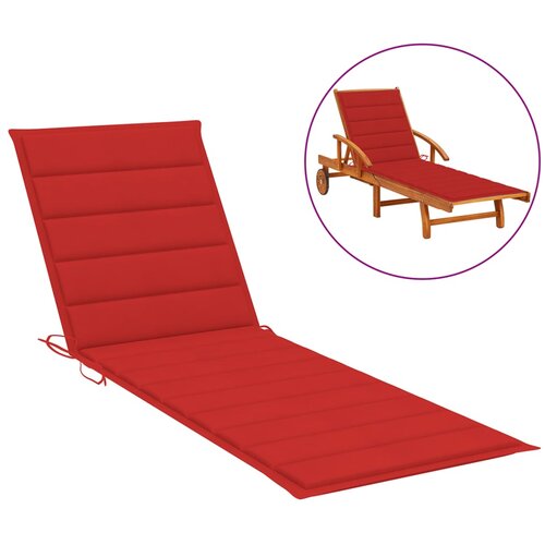 vidaXL Jastuk za ležaljku crveni 200 x 50 x 3 cm od tkanine Oxford Cijene
