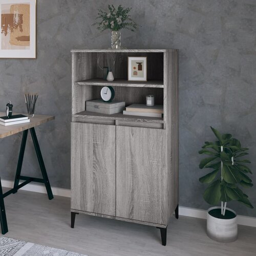  Visoka komoda siva sonome 60x36x110 cm od konstruiranog drva Cene