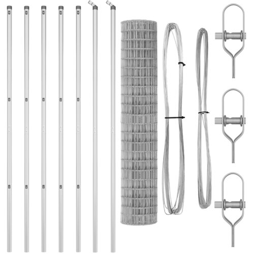 VidaXL Euro ograda s 7 stupova 1.6x10 m Galvanizirani čelik Slike