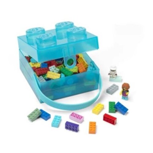 Lego Kutija za užinu sa ručkom - Prozirno svetlo plava Cene