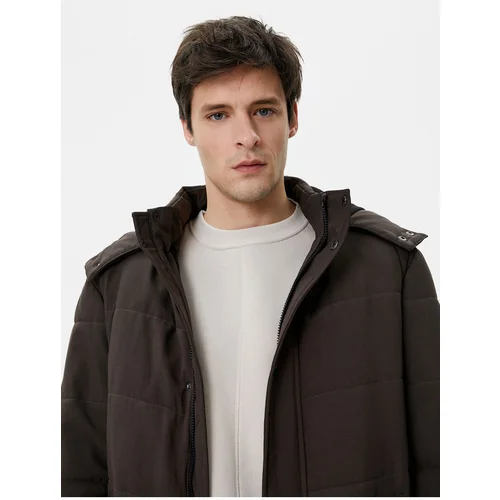 Koton Anorak Coat Hooded Pocket Detailed Zipper