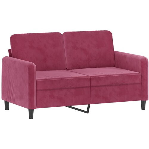 Maison Chic Dvosed kavč - Sofa - Kanape vinsko rdeč 120 cm žamet, (21727235) Cene
