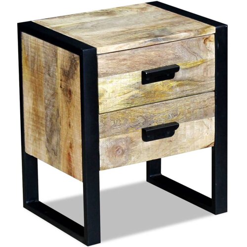 VidaXL Stranska Mizica z 2 Predaloma Masiven Les Akacije 43x33x51 cm Slike