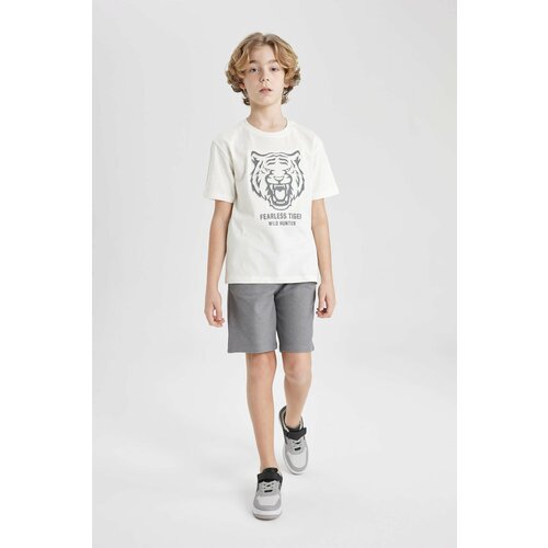 Defacto Boy Printed Short Sleeve T-Shirt Shorts 2 Piece Set Cene
