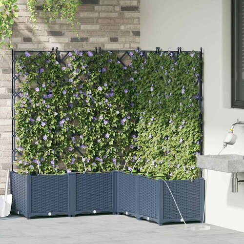  Vrtna saksija 5 pcs Sivi 120 x 120 x 142 cm Plastika Slike