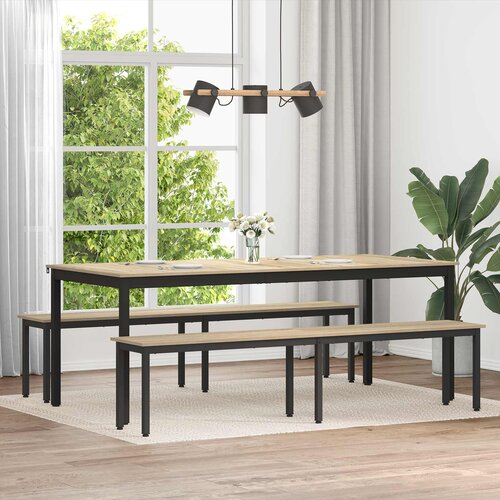  Klupa Umjetnička hrastovina 200 x 35 x 45 cm Konstruirano drvo Slike
