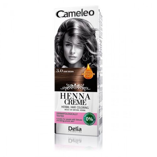 Delia Farba za kosu bez amonijaka, na bazi prirodne kane (Hene) CAMELEO 3.0 - Tamno smeđa 75g Cijene