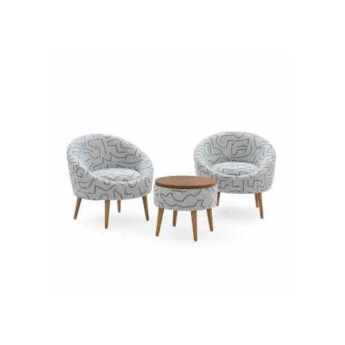 Atelier Del Sofa fotelje i klub stočić lida weave dark blue white Cene