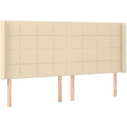 VidaXL Krevet box spring s madracem LED krem 180x200 cm od tkanine Slike
