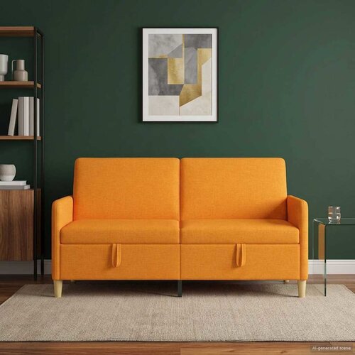 SOFA s pohranom Tamno žuta 172 x 78 x 87 cm Poliester Cijene