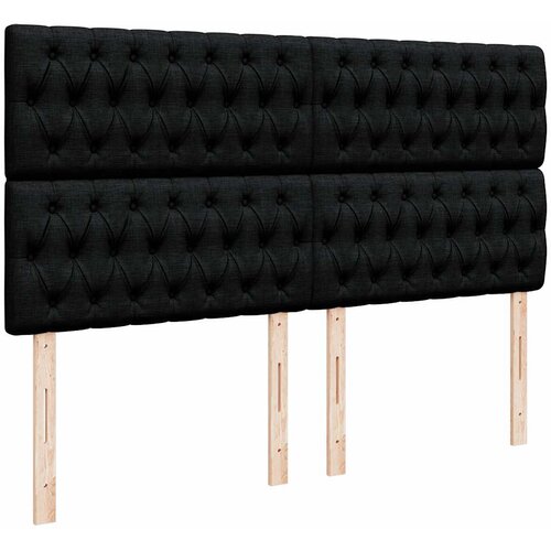  Krevet s oprugama i madracem crni 200x200 cm od tkanine Slike