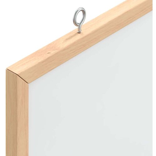 VidaXL Magnetska bijela ploča s okvirom od punog borovine 60x55 cm Slike
