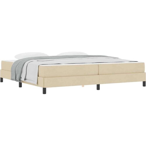  Krevet s opruga kutije Ostalo Krema 200 x 200 cm tkanina Slike