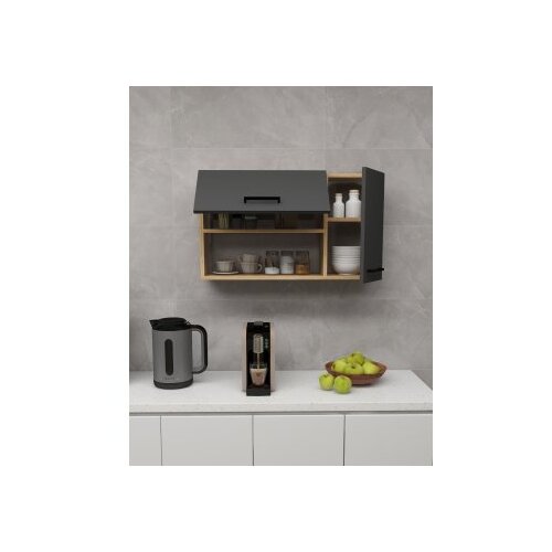 Hanah home Višenamenski ormar Akasya Sapphire Oak Anthracite Cene