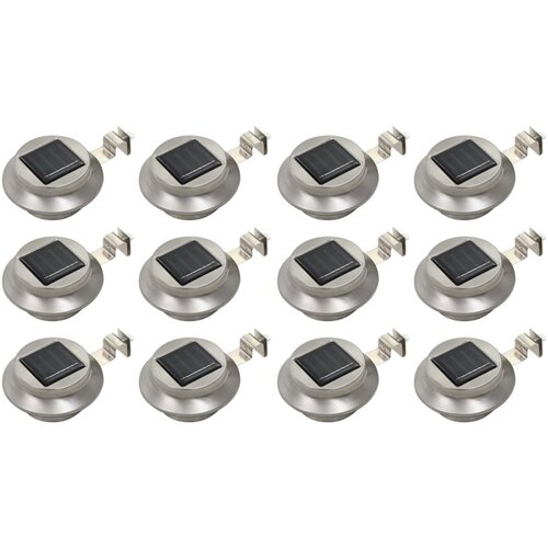 vidaXL Vrtne solarne svjetiljke 12 kom LED okrugle 12 cm bijele Cijene