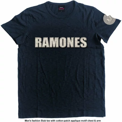 Ramones Košulja Logo & Presidential Seal M Navy Blue
