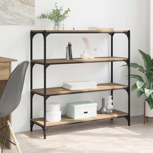 VidaXL Ormarić za knjige Umjetnički hrast 100 x 33 x 100 cm Slike