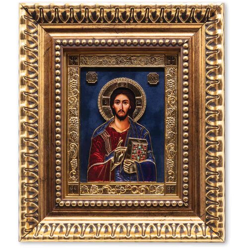  Ikona u ramu Gospod Isus Hristos Pantokrator, 220x255x32mm Cene