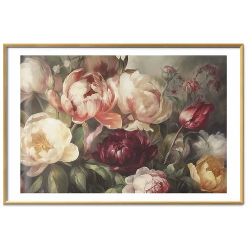  Plakat Charismatic Peonies 30x21 Zlatni okvir s margom Cene